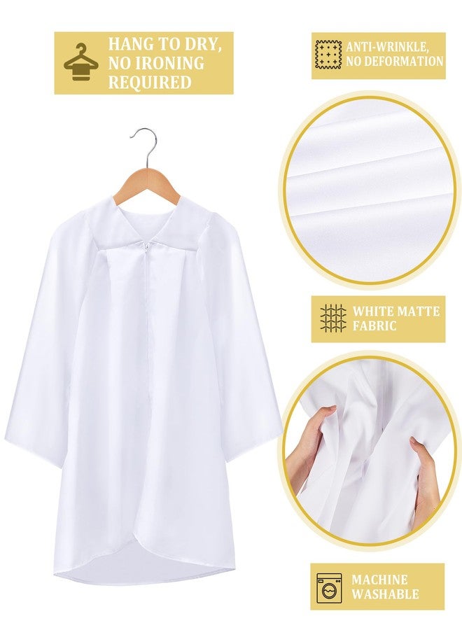 Toulite طقم ملابس جوقة للأطفال من توليت مكون من 3 قطع، ملابس بيضاء للتعميد، ملابس للأطفال للتعميد بالماء، زي القس والقاضي (مقاس 36) - Image 3